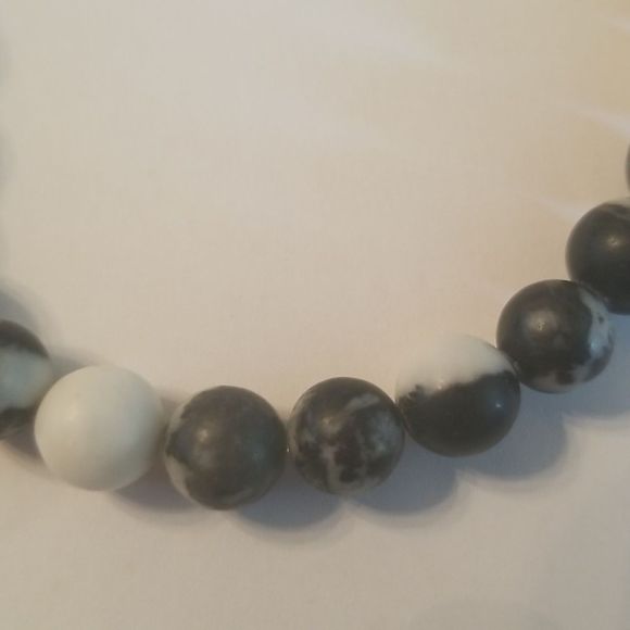 Zebra Stone Mens 8" Expansion Bracelet New Custom Made 6mm Balance Your Life - Picture 4 of 9